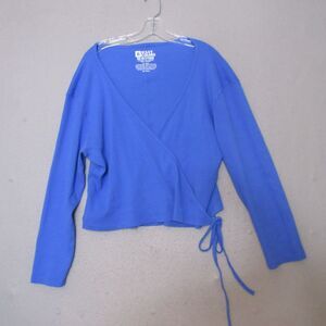 Big Bud Press Blue Wrap Blouse